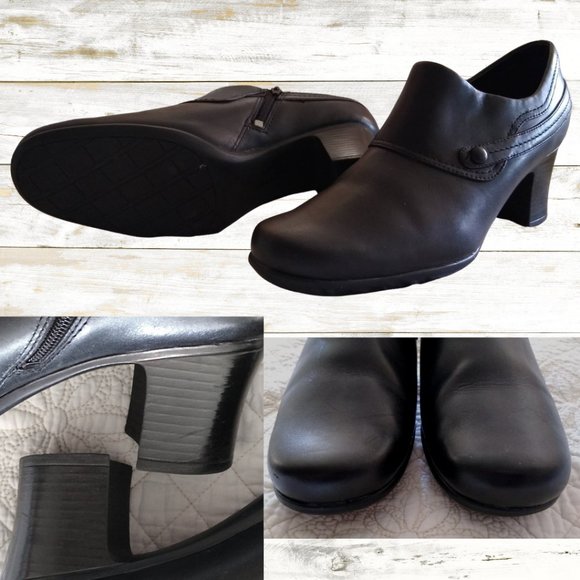 clarks womens black ankle boots